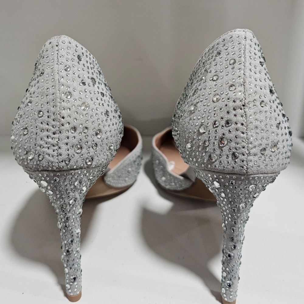 Bcbgeneration Hanady Silver Glitter Rhinestone Po… - image 4